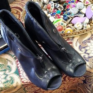 Bruce Makowsky Peeptoe Booties